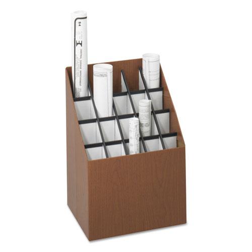 Corrugated Roll Files, 20 Compartments, 15w x 12d x 22h, Woodgrain. Picture 2