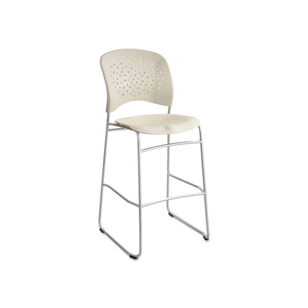 Reve Bistro Chair, Supports Up to 250 lb, 31" Seat Height, Latte Seat, Latte Back, Silver Base. Picture 1