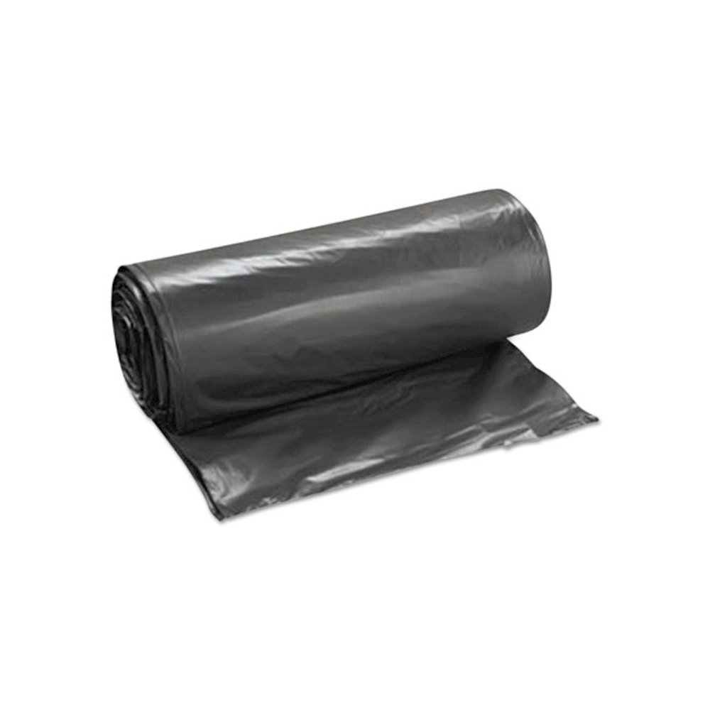 Low-Density Commercial Can Liners, 45 gal, 1.15 mil, 40" x 46", Black, Interleaved Roll, 30 Bags/Roll, 4 Rolls/Carton. Picture 1