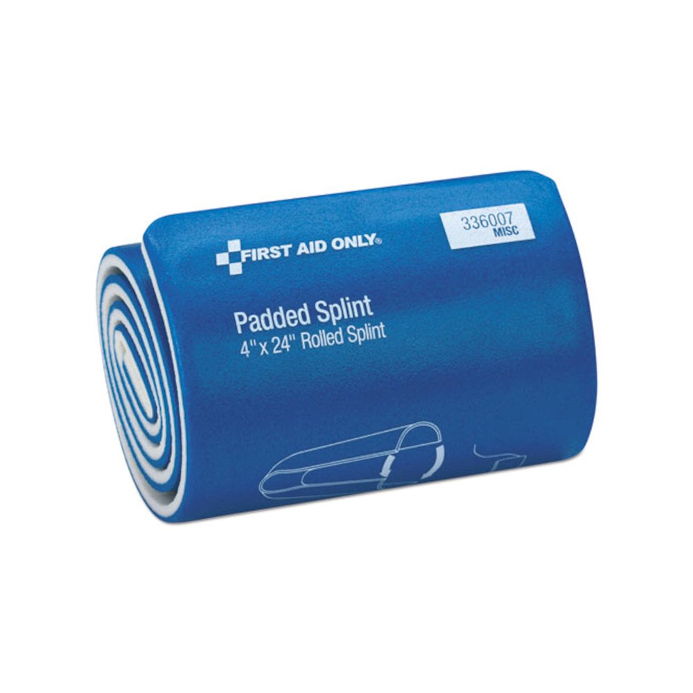 Padded Splint, 4 x 24, Blue/White. Picture 1
