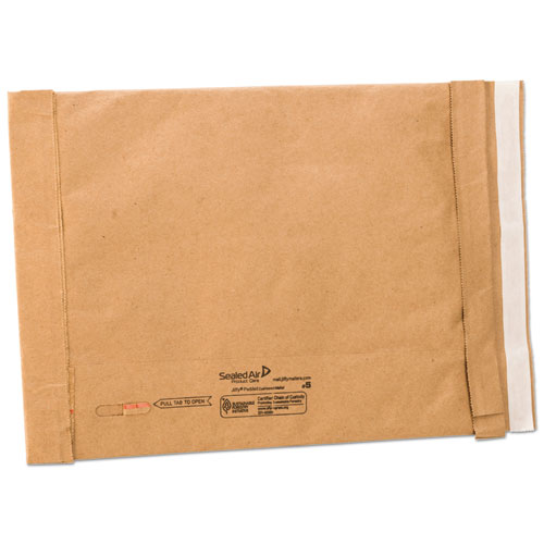 Jiffy Padded Mailer, #5, Paper Padding, Self-Adhesive Closure, 10.5 x 16, Natural Kraft, 25/Carton. Picture 1