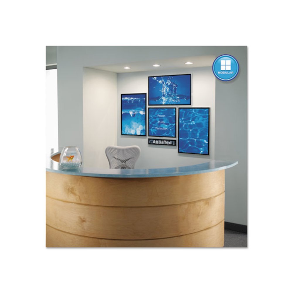Matrix Magnetic Boards, 16" x 16", White Surface, Satin Aluminum Frame. Picture 4