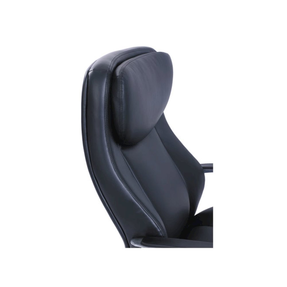 Commercial 2000 Big/Tall Executive Chair, Supports Up to 400 lb, 20.5" to 23.5" Seat Height, Black Seat/Back, Silver Base. Picture 4