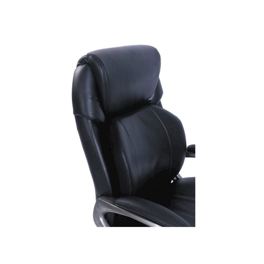 Cosset Big and Tall Executive Chair, Supports Up to 400 lb, 19" to 22" Seat Height, Black Seat/Back, Slate Base. Picture 3