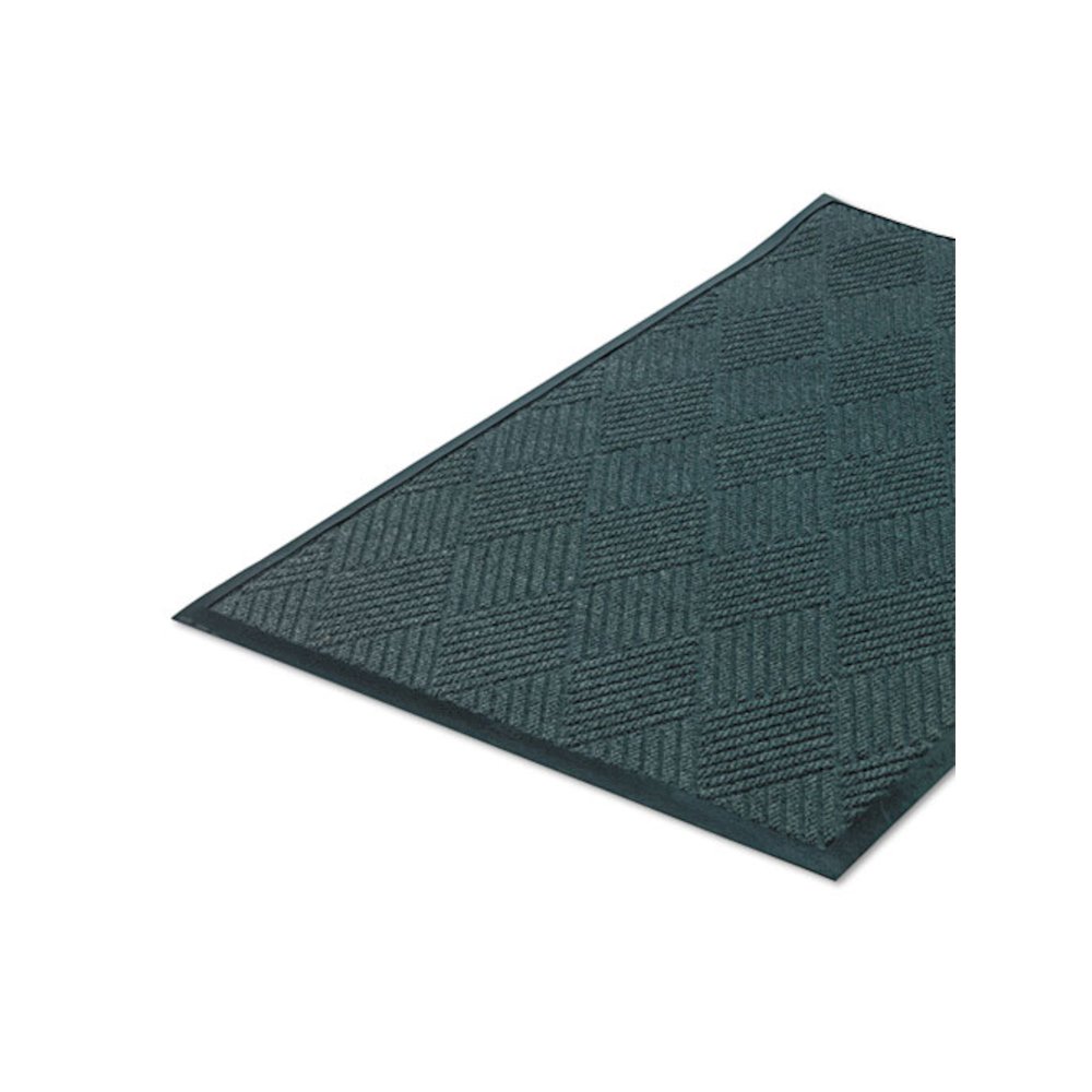 Super-Soaker Diamond Wiper/Scraper Mat, Rectangular, Slate Green Carpeted Surface, 36" x 10 ft. Picture 1