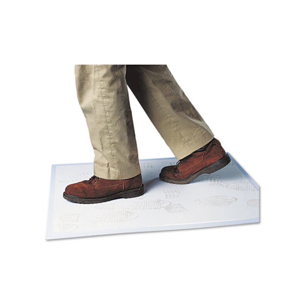 Walk-N-Clean Mat with 60-Sheet Starter Pad, Gray Anti-Skid Pad Holder Surface, Non-Skid Backing, 31.5" x 25.5". Picture 2
