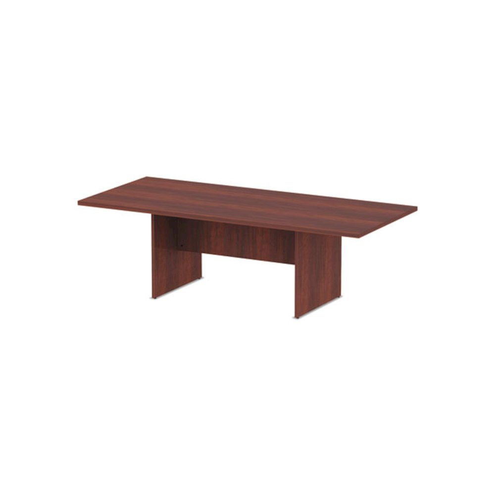 Alera Valencia Series Conference Table, Rectangular, 94.5w x 41.38d x 29.5h, Medium Cherry. Picture 2