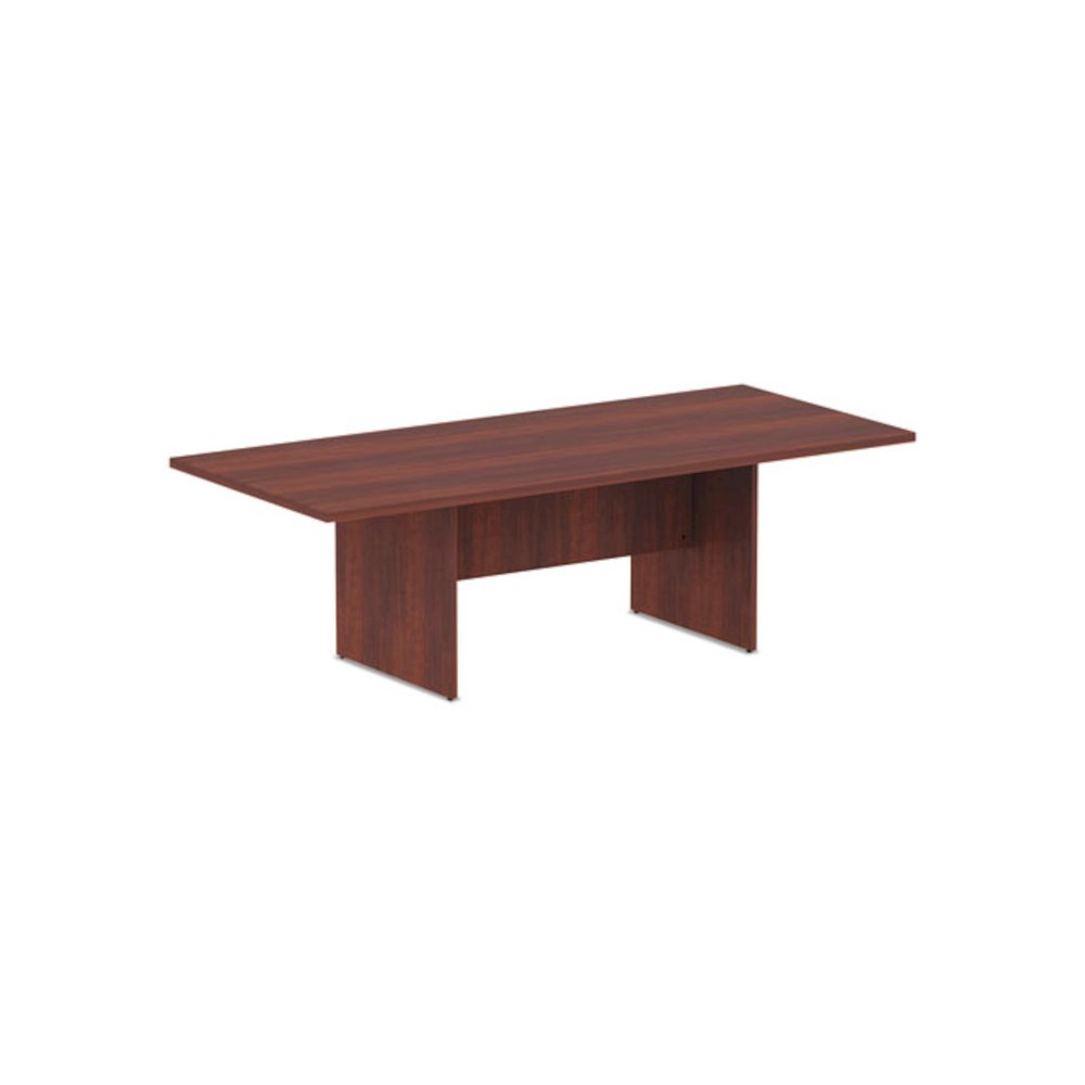 Alera Valencia Series Conference Table, Rectangular, 94.5w x 41.38d x 29.5h, Medium Cherry. Picture 1