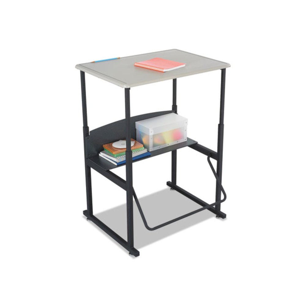 Alphabetter Desks, 28" x 20" x 26" to 42", Beige. Picture 2