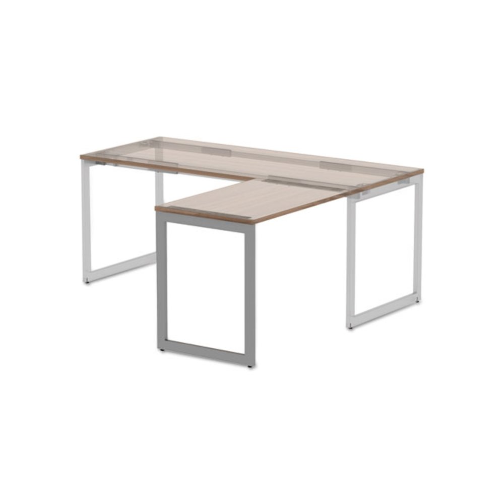 Alera Open Office Series O-Leg Return Base, Fully Adjustable, 36 to 70.78w x 23.38d x 28.5h, Silver. Picture 9