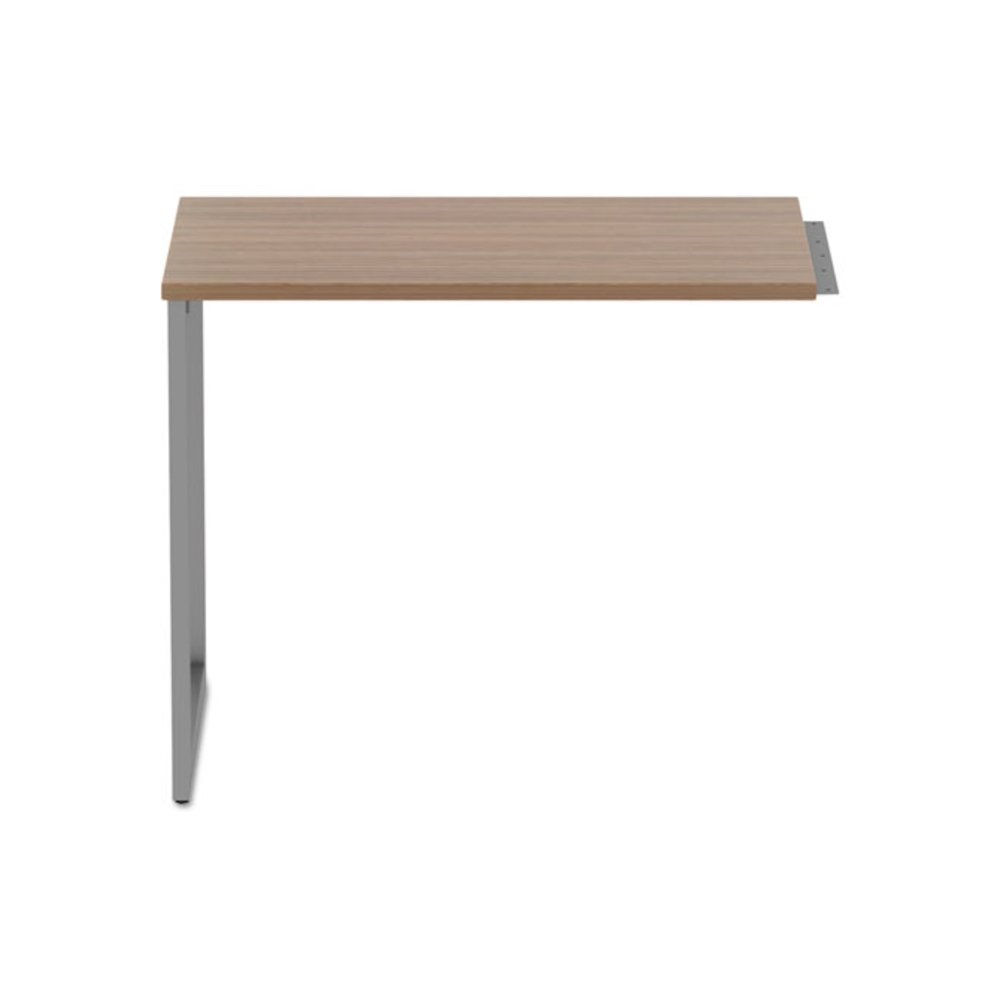 Alera Open Office Series O-Leg Return Base, Fully Adjustable, 36 to 70.78w x 23.38d x 28.5h, Silver. Picture 3