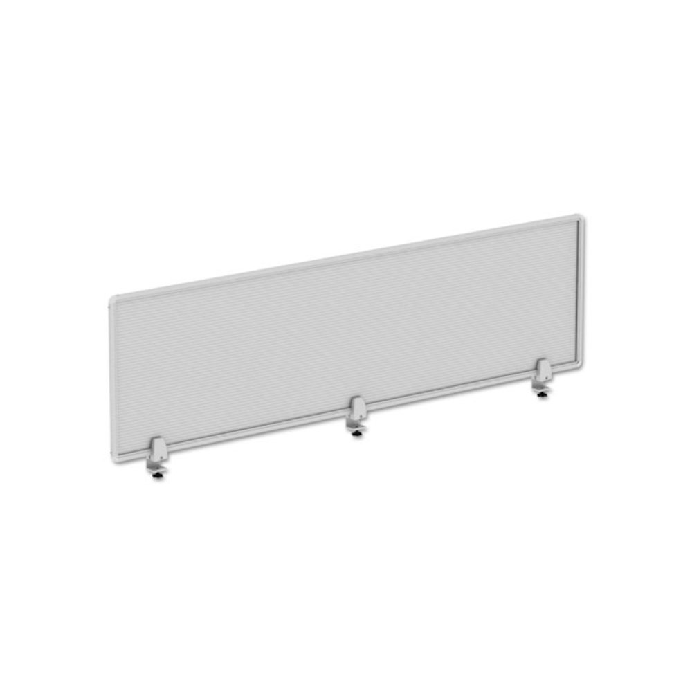 Polycarbonate Privacy Panel, 65w x 0.5d x 18h, Silver/Clear. Picture 1