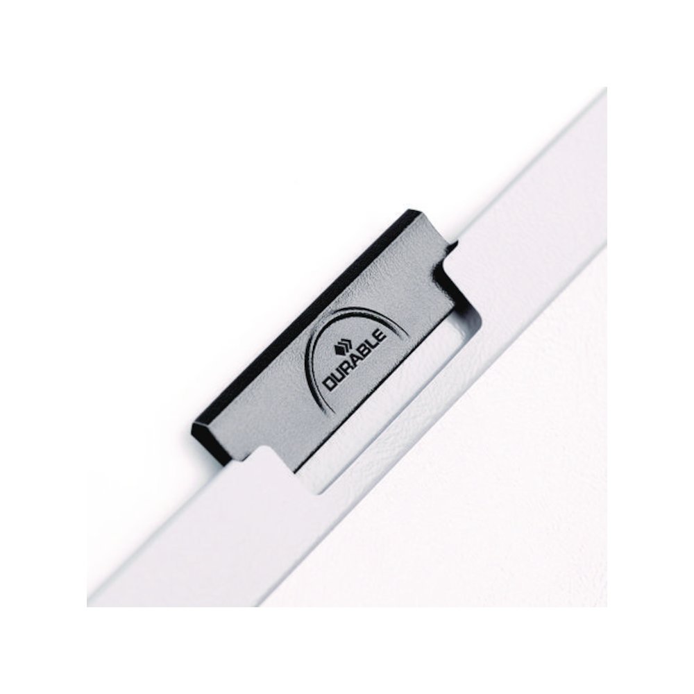 DuraClip Report Cover, Clip Fastener, 8.5 x 11, Clear/Navy, 25/Box. Picture 5