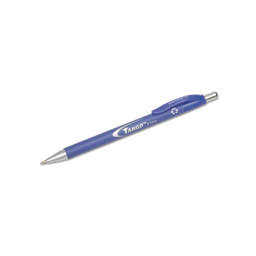 7520014244874, SKILCRAFT Tango Mechanical Pencil, 0.7 mm, F (#2.5), Black Lead, Blue Barrel, Dozen. Picture 1