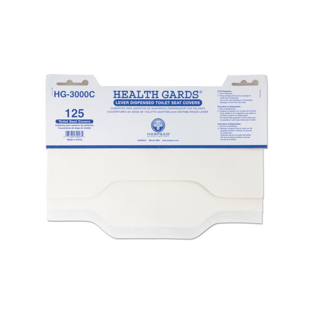 Health Gards Toilet Seat Covers, 15 x 17, White, 3,000/Carton. Picture 1