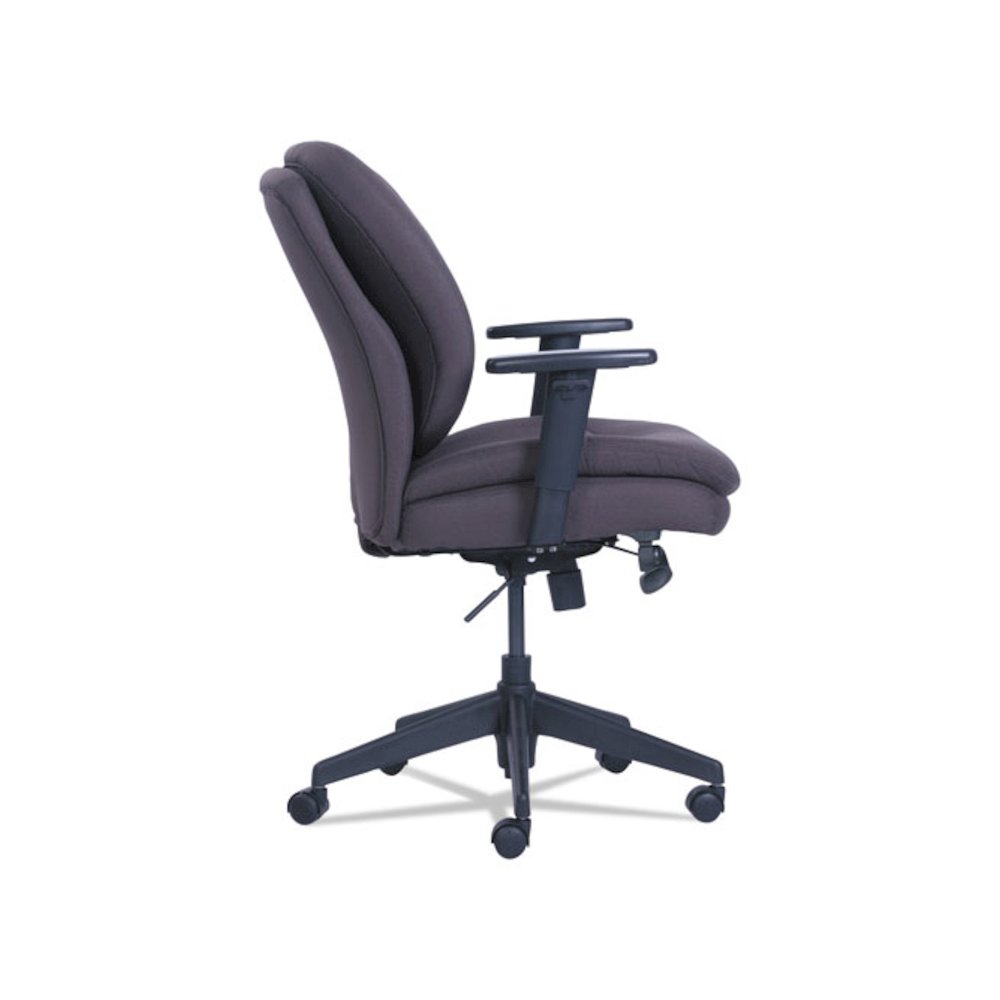 Cosset Ergonomic Task Chair, Supports Up to 275 lb, 19.5" to 22.5" Seat Height, Gray Seat/Back, Black Base. Picture 6