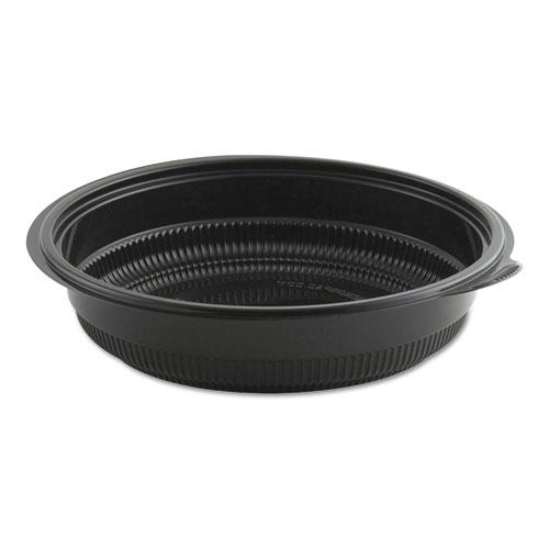 MicroRaves Incredi-Bowl Base, 32 oz, 8.5" Diameter x 1.92" h, Black, Plastic, 150/Carton. Picture 1