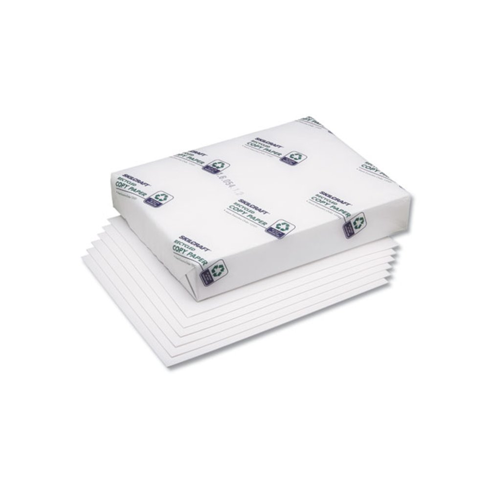 7530013649488, SKILCRAFT Bond Paper, 92 Bright, 20 lb Bond Weight, 8.5 x 11, White, 500 Sheets/Ream, 10 Reams/Carton. Picture 1
