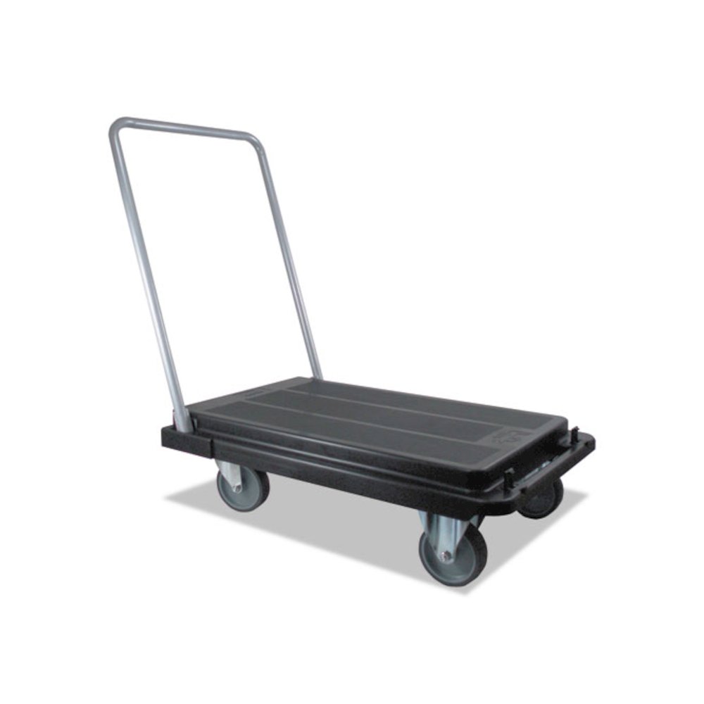 Heavy-Duty Platform Cart, 300 lb Capacity, 21 x 32.5 x 37.5, Black. Picture 2