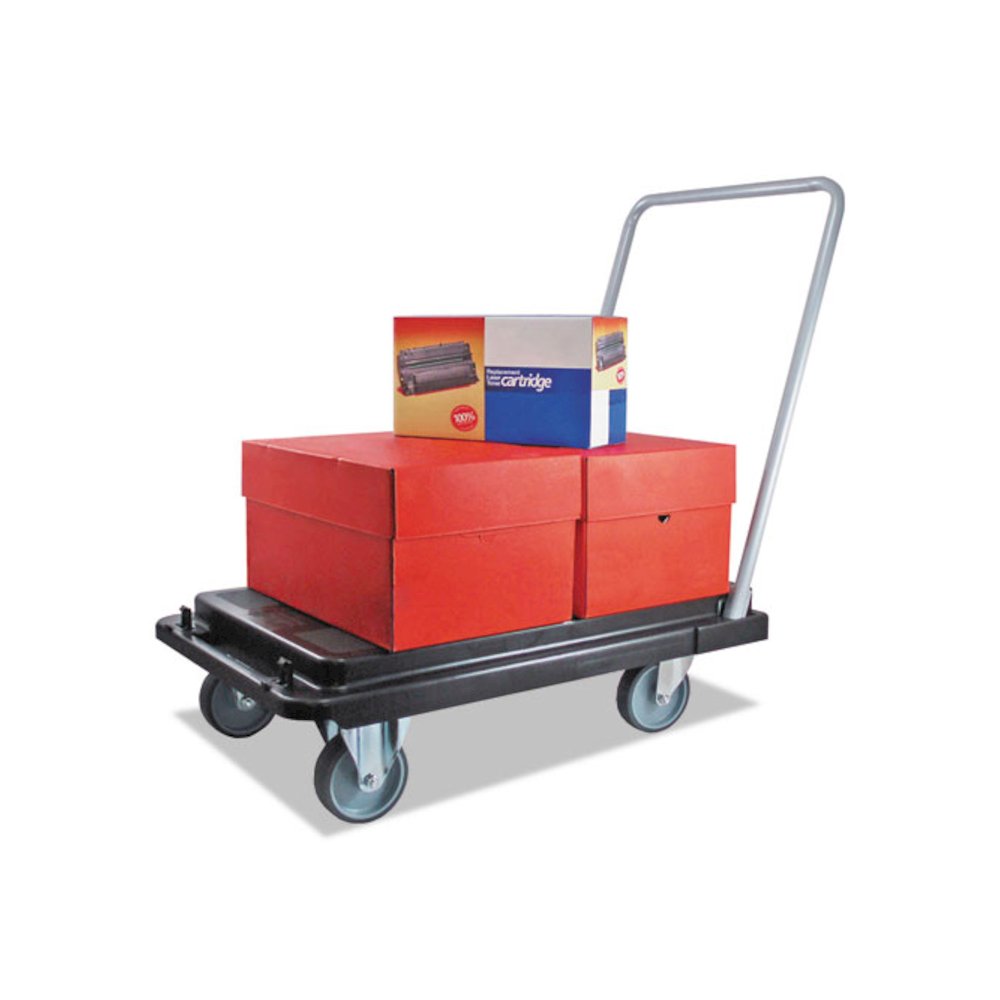 Heavy-Duty Platform Cart, 300 lb Capacity, 21 x 32.5 x 37.5, Black. Picture 9