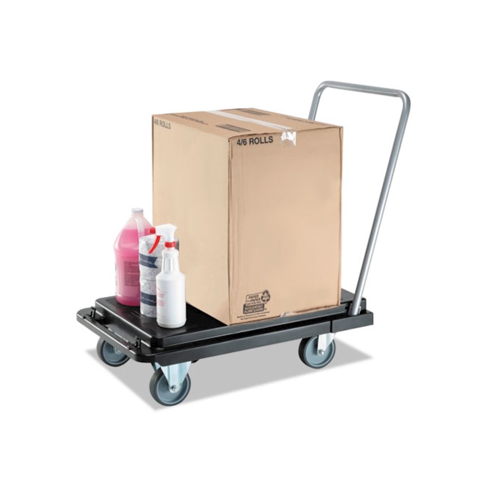 Heavy-Duty Platform Cart, 300 lb Capacity, 21 x 32.5 x 37.5, Black. Picture 8