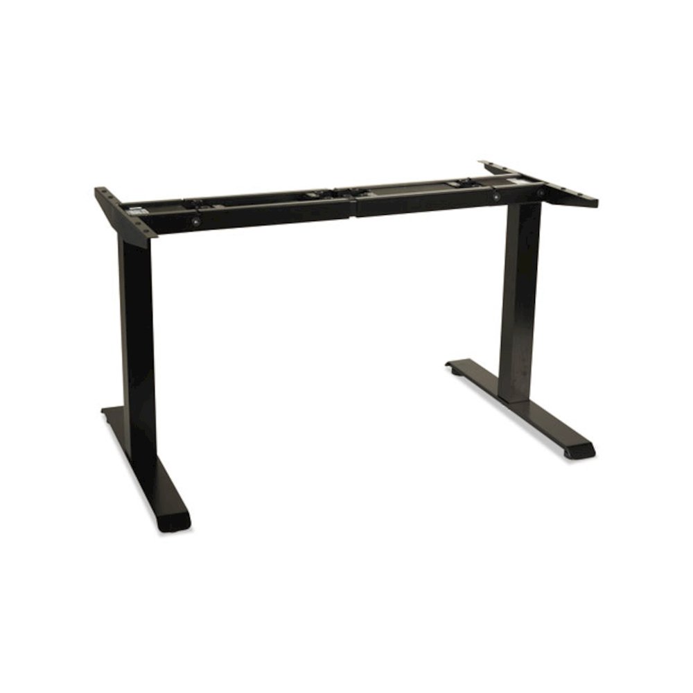 Alera AdaptivErgo Sit-Stand Two-Stage Electric Height-Adjustable Table Base, 48.06" x 24.35" x 27.5" to 47.2", Black. Picture 1