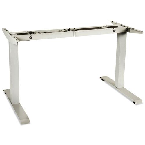 Alera AdaptivErgo Sit-Stand Two-Stage Electric Height-Adjustable Table Base, 48.06" x 24.35" x 27.5" to 47.2", Gray. Picture 2