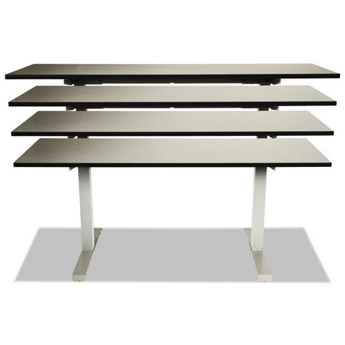 Alera AdaptivErgo Sit-Stand Two-Stage Electric Height-Adjustable Table Base, 48.06" x 24.35" x 27.5" to 47.2", Gray. Picture 5