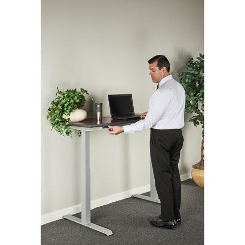 Alera AdaptivErgo Sit-Stand Two-Stage Electric Height-Adjustable Table Base, 48.06" x 24.35" x 27.5" to 47.2", Gray. Picture 7