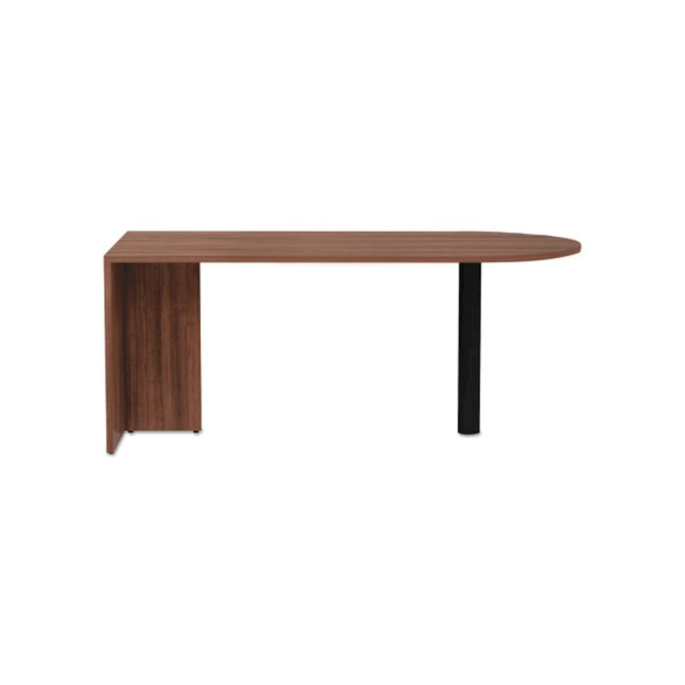 Alera Valencia Series D-Top Desk, 71" x 29.5" x 29.5", Modern Walnut. Picture 2