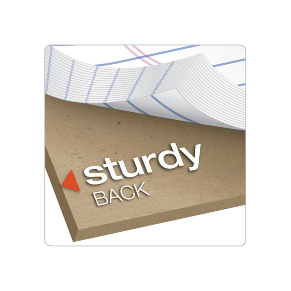 "The Legal Pad" Plus Ruled Perforated Pads with 40 pt. Back, Narrow Rule, 50 White 5 x 8 Sheets, Dozen. Picture 3