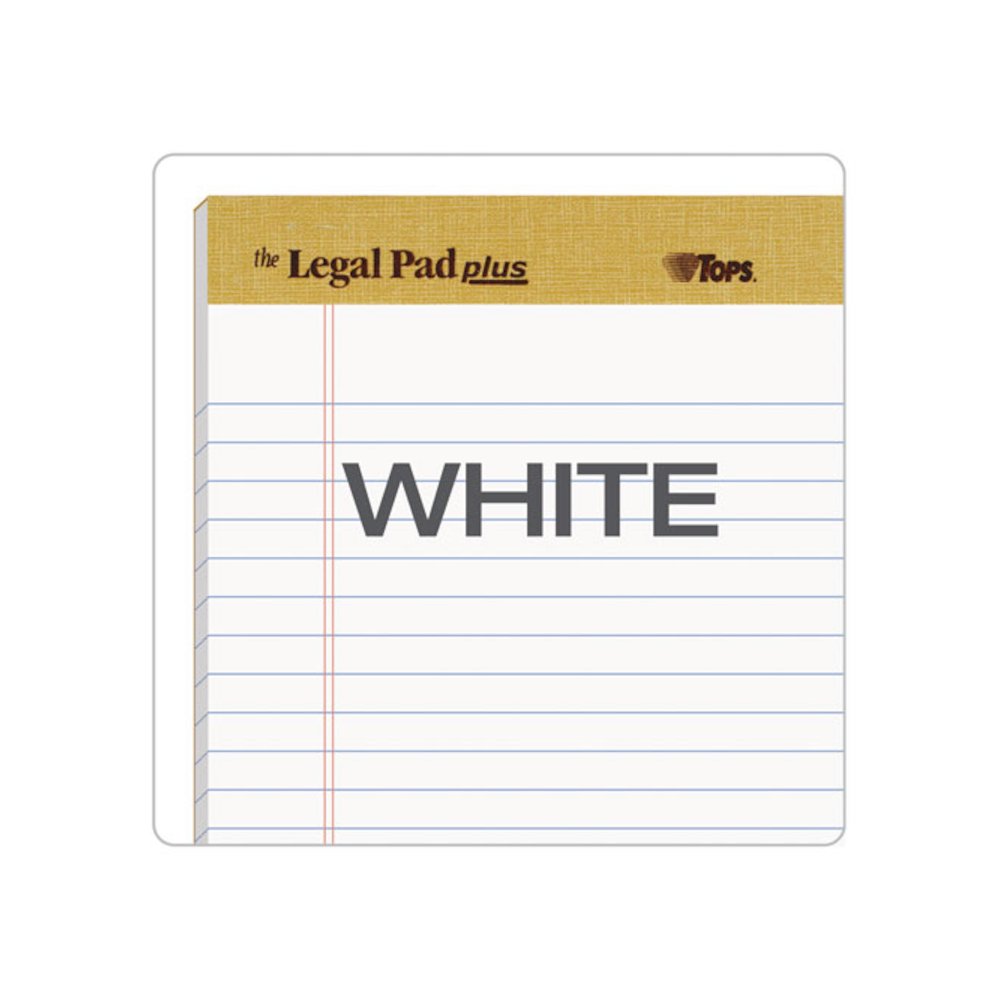 "The Legal Pad" Plus Ruled Perforated Pads with 40 pt. Back, Narrow Rule, 50 White 5 x 8 Sheets, Dozen. Picture 6