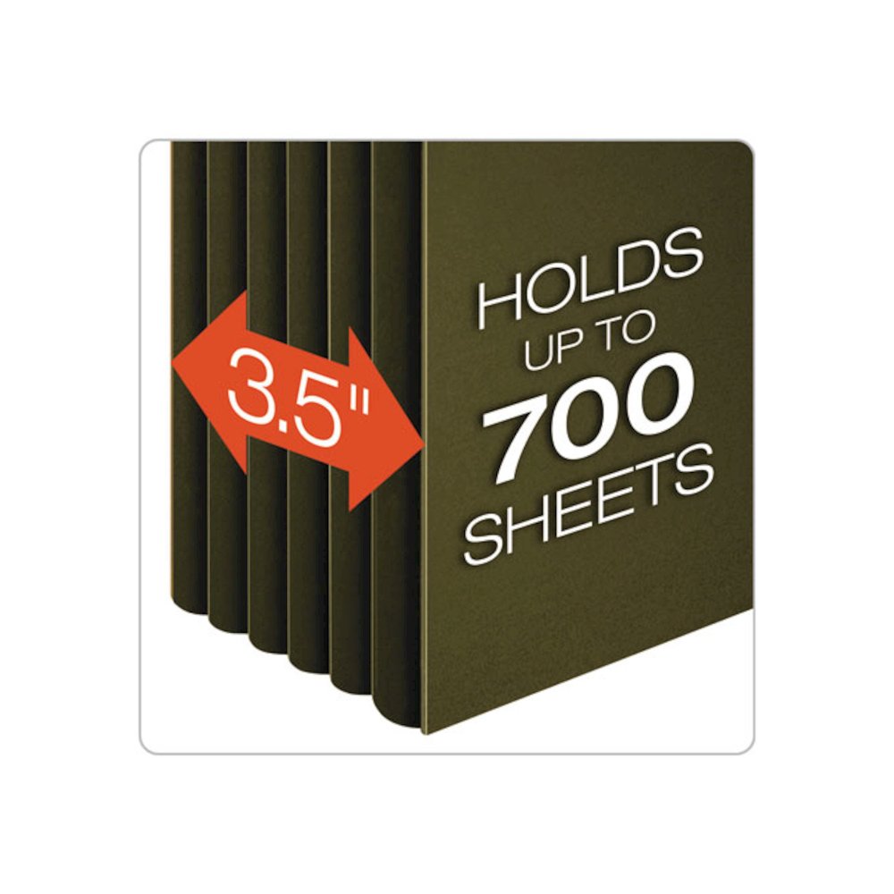 SureHook Hanging Pocket File, Letter Size, 1/5-Cut Tabs, Standard Green, 4/Pack. Picture 2