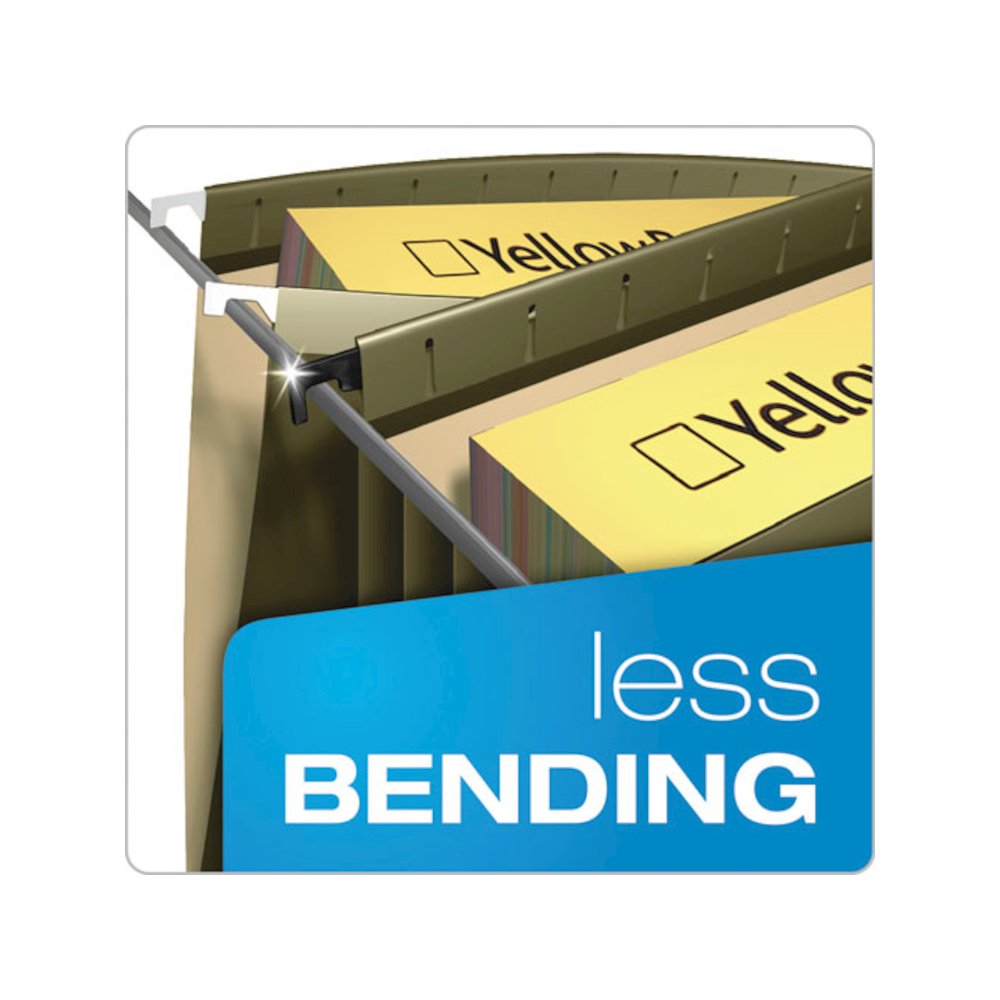SureHook Hanging Pocket File, Letter Size, 1/5-Cut Tabs, Standard Green, 4/Pack. Picture 5