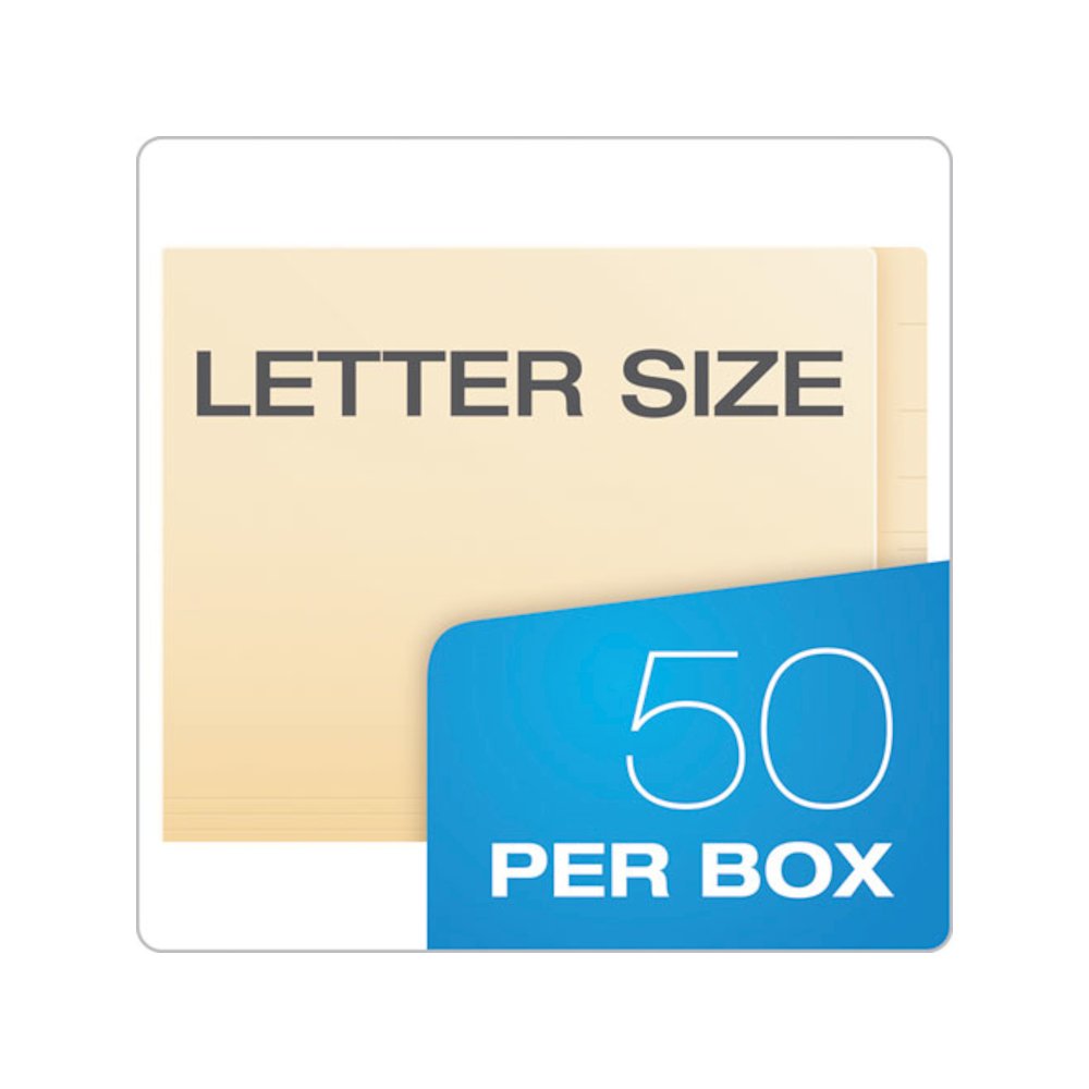 Manila Laminated End Tab Fastener Folders, Straight Tab, Expands 0.75", 2 Fasteners, Letter Size, 11-pt Manila, 50/Box. Picture 7