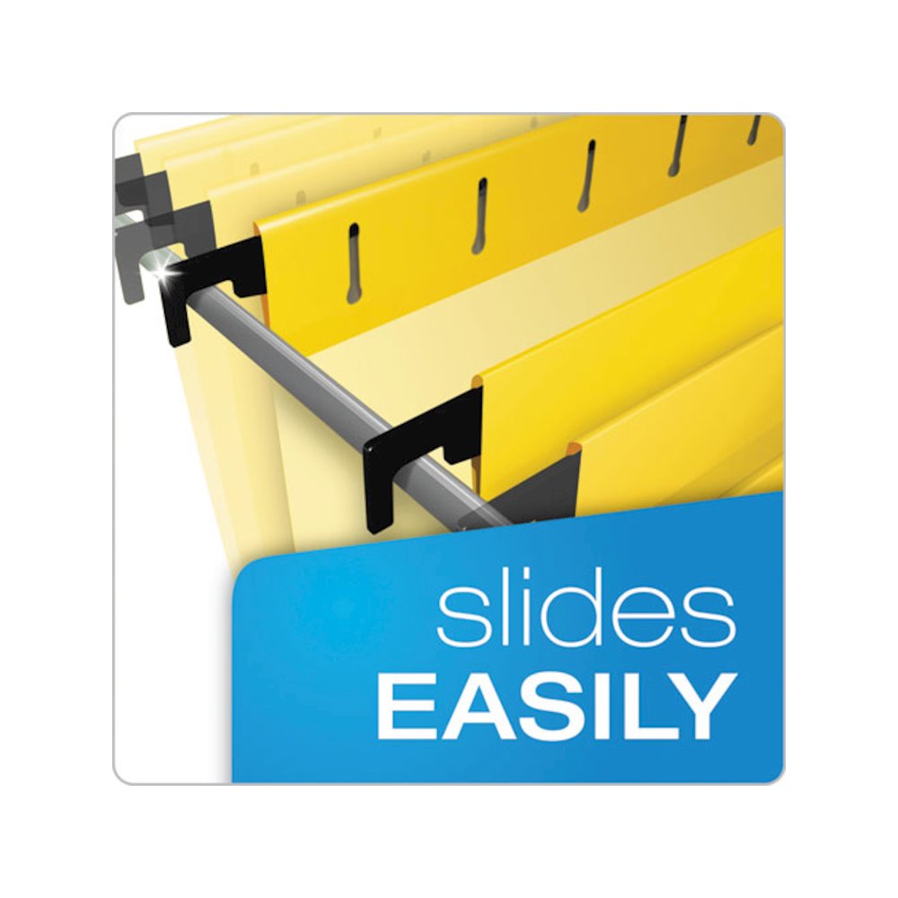 SureHook Hanging Folders, Legal Size, 1/5-Cut Tabs, Yellow, 20/Box. Picture 3