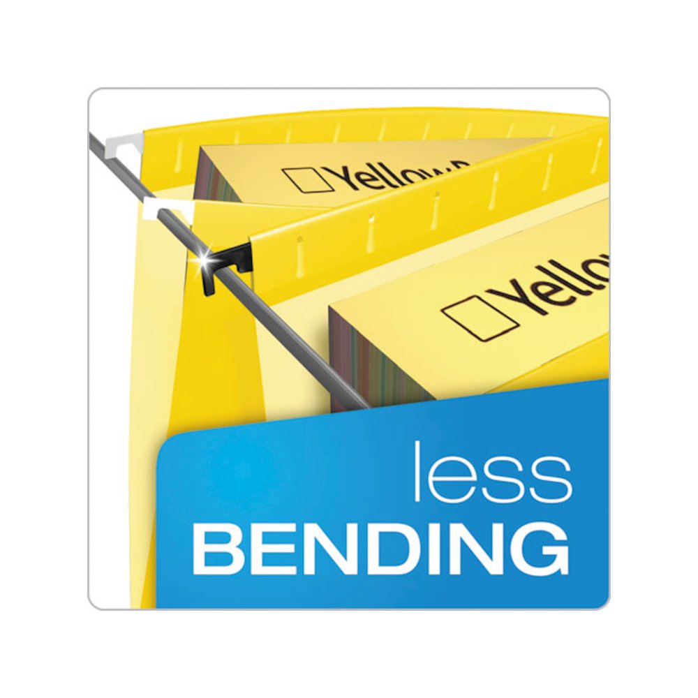 SureHook Hanging Folders, Legal Size, 1/5-Cut Tabs, Yellow, 20/Box. Picture 4