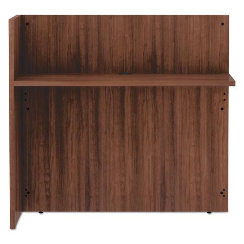 Alera Valencia Series Reversible Reception Return, 44.13w x 23.63d x 41.5h, Modern Walnut. Picture 2