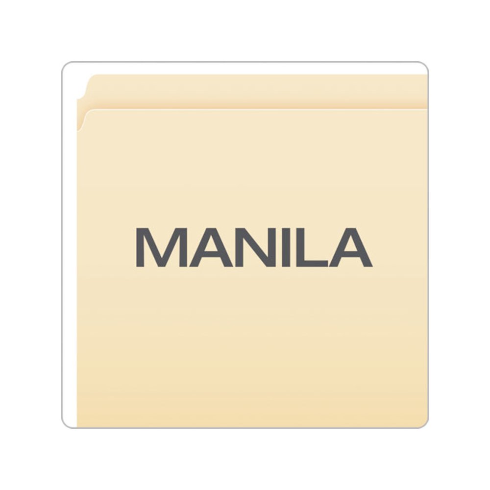 Manila File Folders, Straight Tab, Legal Size, 0.75" Expansion, Manila, 100/Box. Picture 3