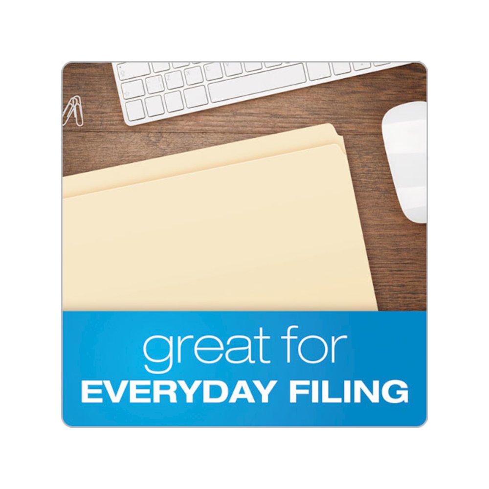 Manila File Folders, Straight Tab, Legal Size, 0.75" Expansion, Manila, 100/Box. Picture 4