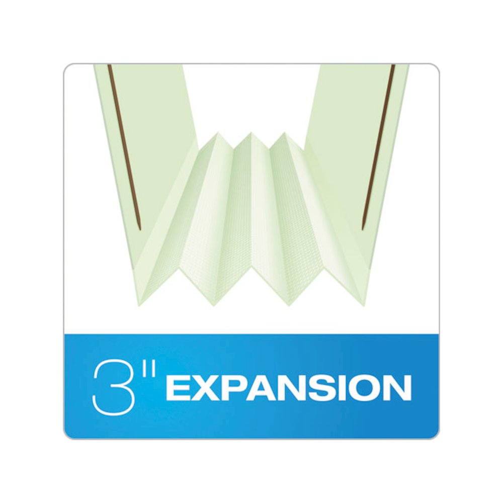 Heavy-Duty Pressboard Folders with Embossed Fasteners, 1/3-Cut Tab, Expands 3", 2 Fasteners, Legal Size, Green, 25/Box. Picture 4