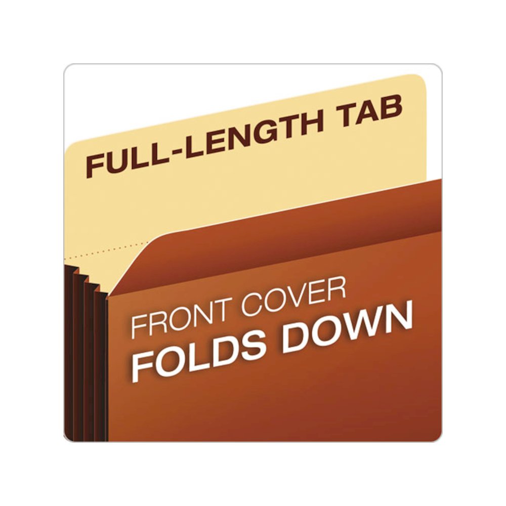 File Pocket with Tyvek, 5.25" Expansion, Letter Size, Redrope, 10/Box. Picture 5