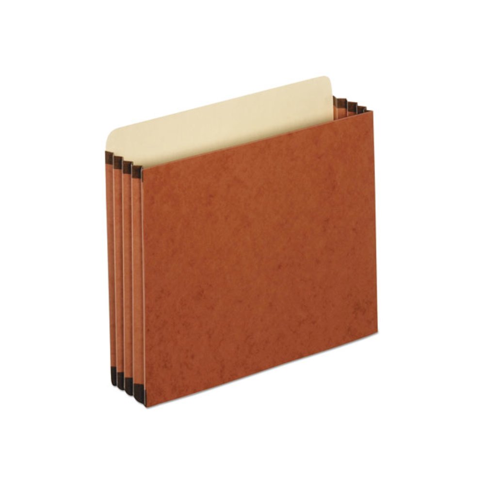 File Cabinet Pockets, 3.5" Expansion, Letter Size, Redrope, 10/Box. Picture 1