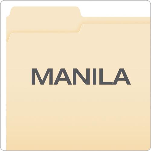 Manila Fastener Folders, Straight Tabs, 1 Fastener, Letter Size, Manila Exterior, 50/Box. Picture 6