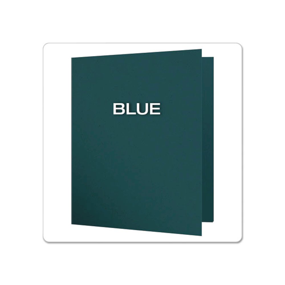 Earthwise by Oxford 100% Recycled Twin-Pocket Folder, Accommodates (100) 11 x 8.5 Sheets, Blue, 25/Box. Picture 4