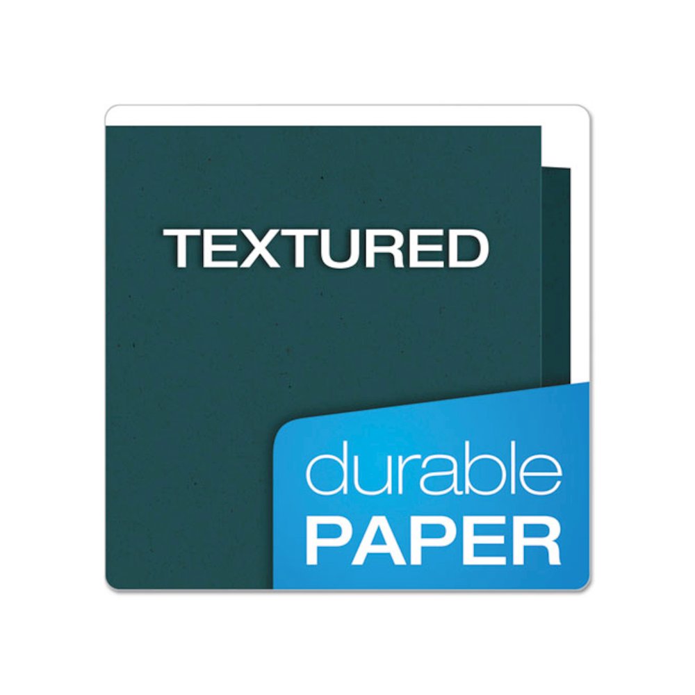 Earthwise by Oxford 100% Recycled Twin-Pocket Folder, Accommodates (100) 11 x 8.5 Sheets, Blue, 25/Box. Picture 5