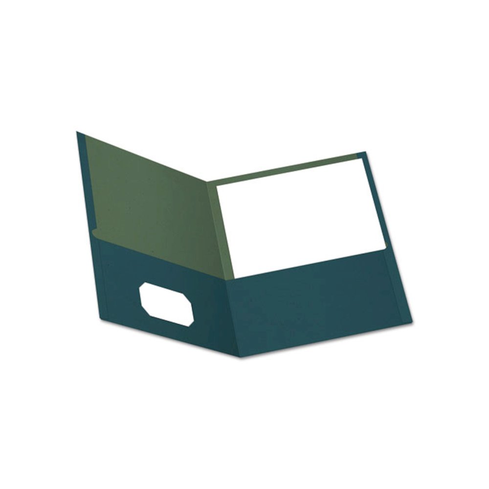 Earthwise by Oxford 100% Recycled Twin-Pocket Folder, Accommodates (100) 11 x 8.5 Sheets, Blue, 25/Box. Picture 1