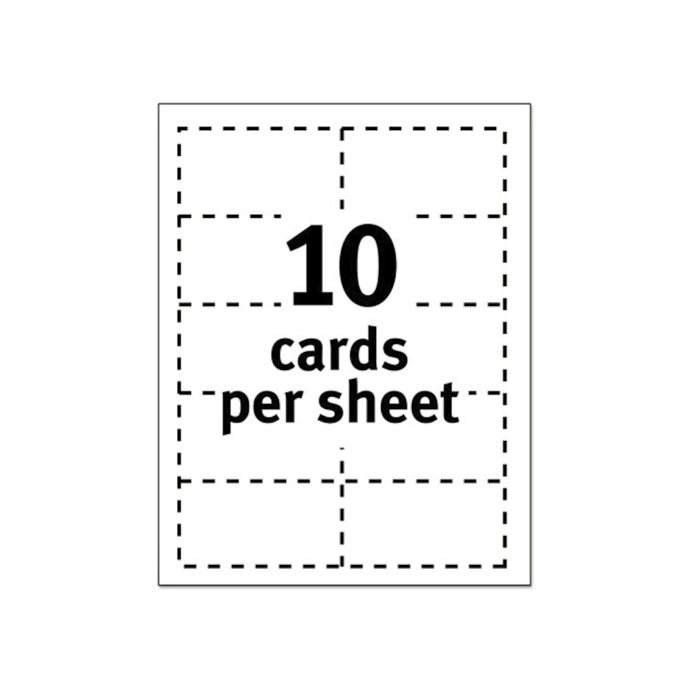 Magnetic Business Cards, Inkjet, 2 x 3.5, White, 10 Cards/Sheet, 3 Sheets/Pack. Picture 6