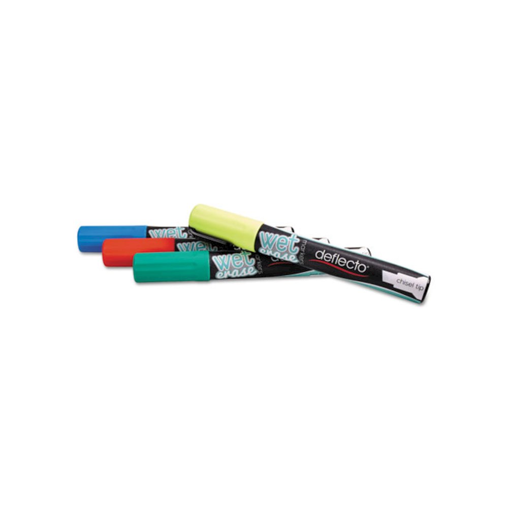 Wet Erase Markers, Medium Chisel Tip, Assorted Colors, 4/Pack. Picture 4