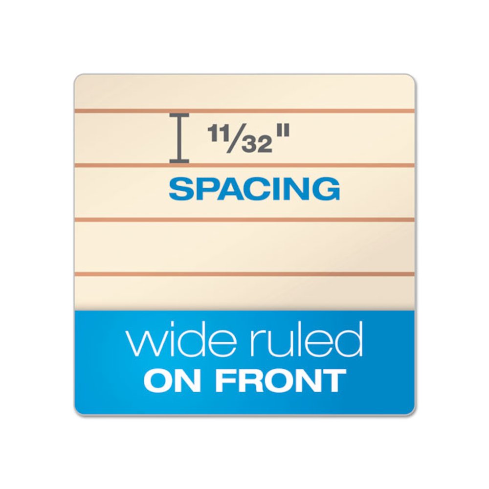 Gold Fibre Retro Wirebound Writing Pads, Red Cover, Wide/Legal Rule and Quadrille Rule (5 sq/in), (70) White 8.5 x 11 Sheets. Picture 3